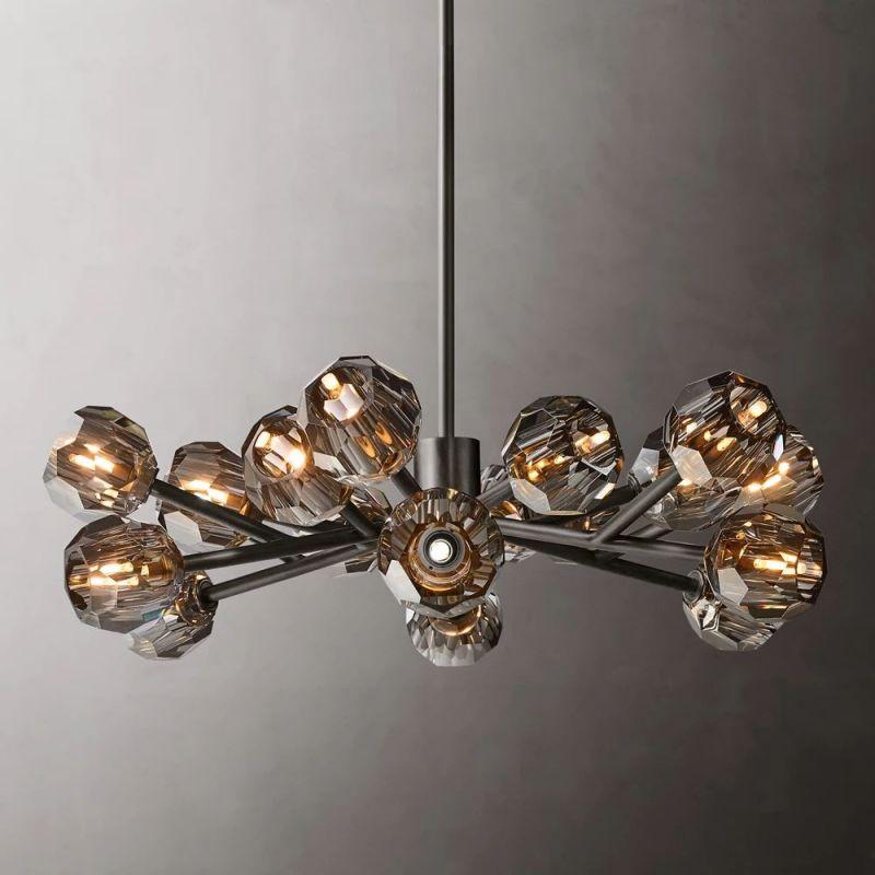 Boule Glass Round Chandelier 36" - King Lamps