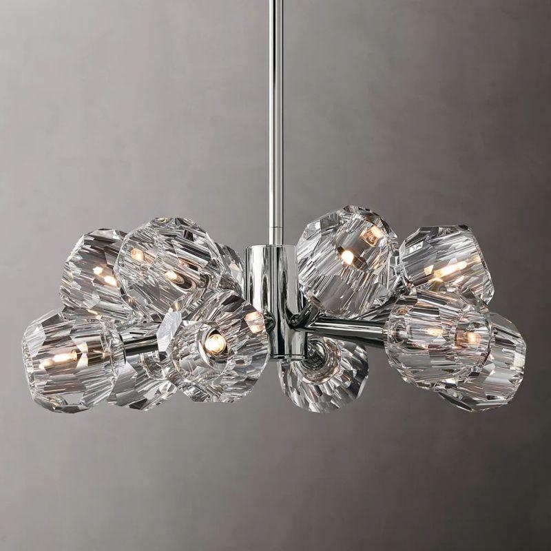 Boule Glass Round Chandelier 24" - King Lamps