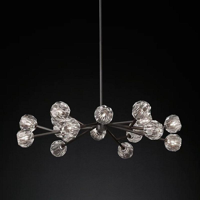 Boule Glass Round Chandelier 48" - King Lamps