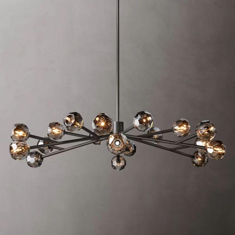 Boule Glass Round Chandelier 60" - King Lamps