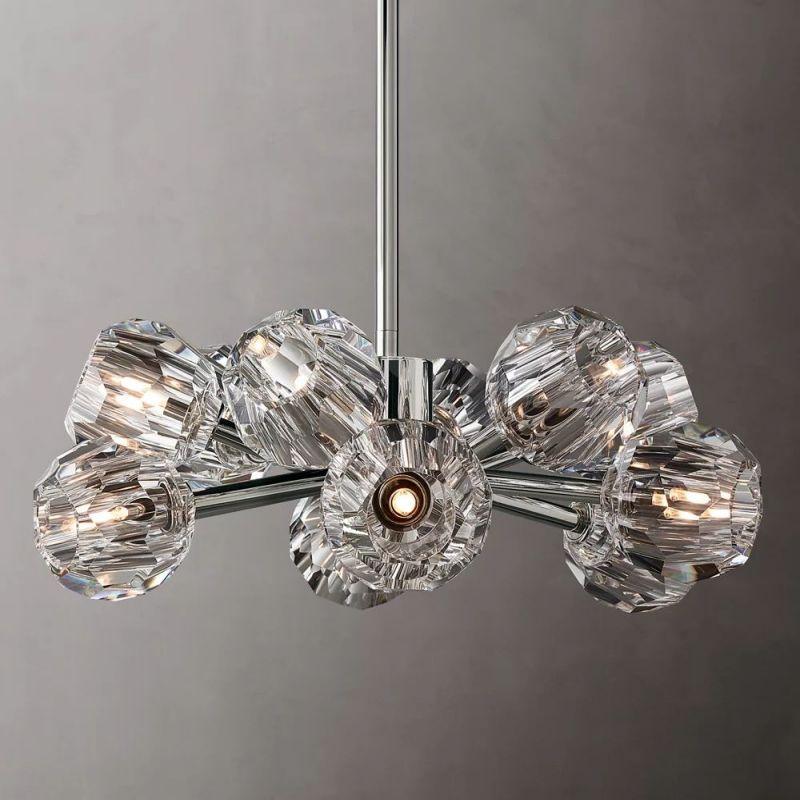 Boule Glass Round Chandelier 24" - King Lamps