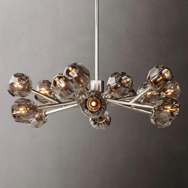 Boule Glass Round Chandelier 36" - King Lamps