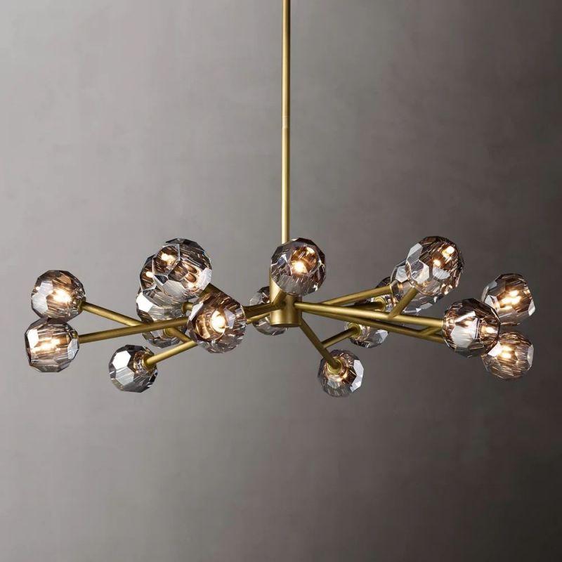 Boule Glass Round Chandelier 48" - King Lamps