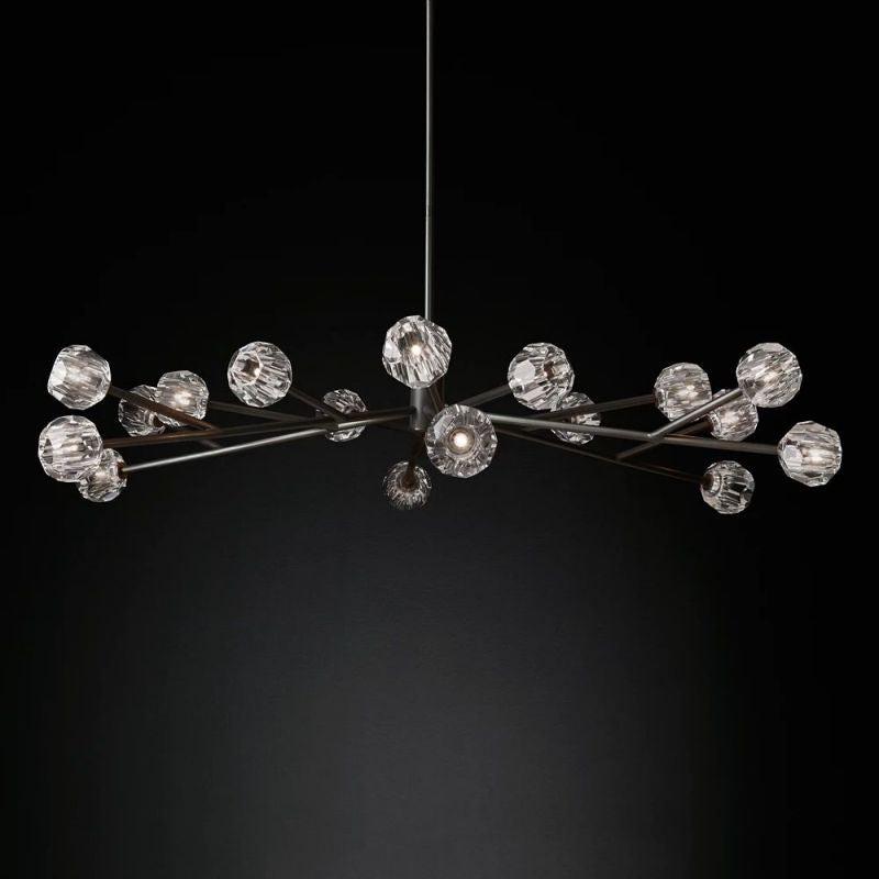 Boule Glass Round Chandelier 72" - King Lamps