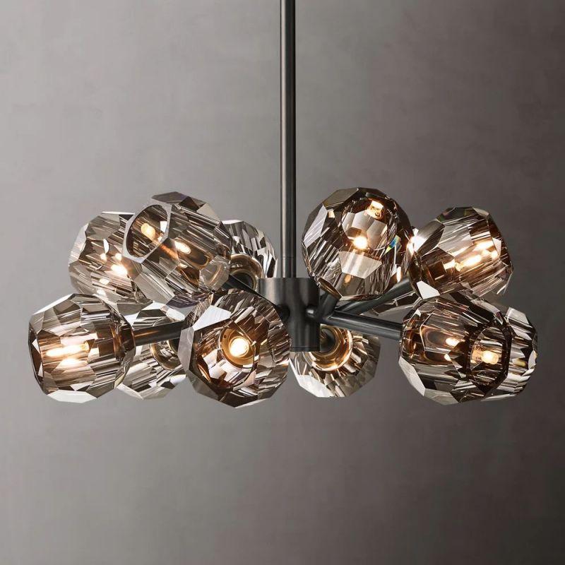 Boule Glass Round Chandelier 24" - King Lamps