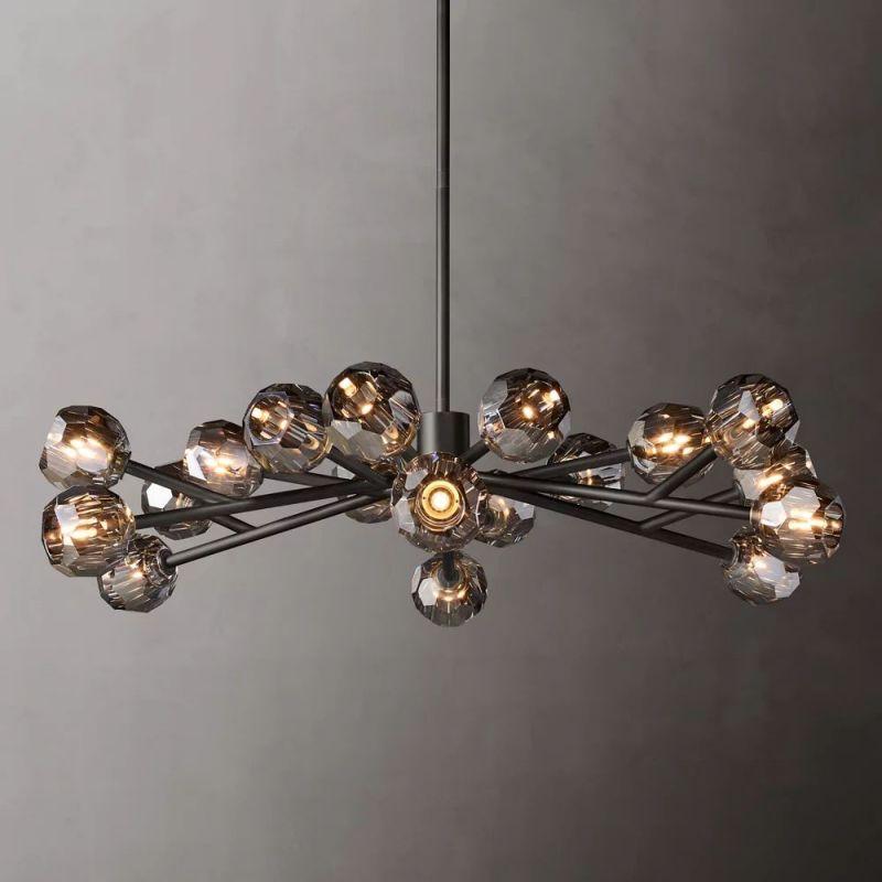 Boule Glass Round Chandelier 48" - King Lamps