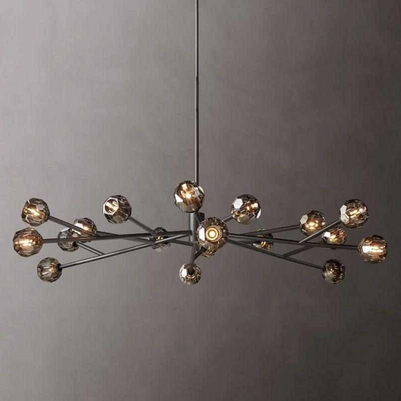 Boule Glass Round Chandelier 72" - King Lamps