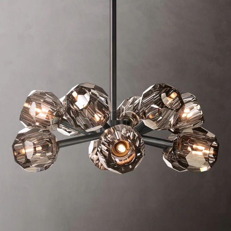 Boule Glass Round Chandelier 24" - King Lamps