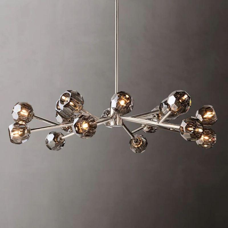 Boule Glass Round Chandelier 48" - King Lamps