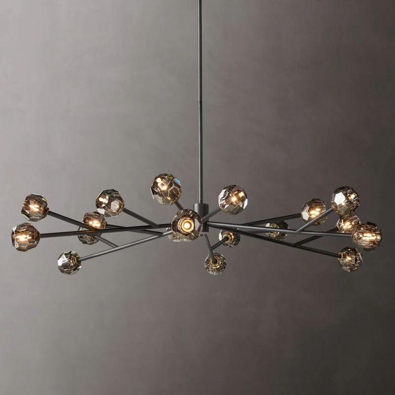 Boule Glass Round Chandelier 72" - King Lamps