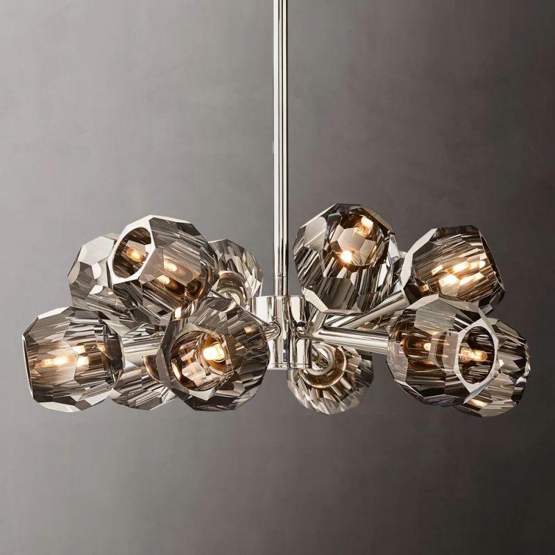 Boule Glass Round Chandelier 24" - King Lamps