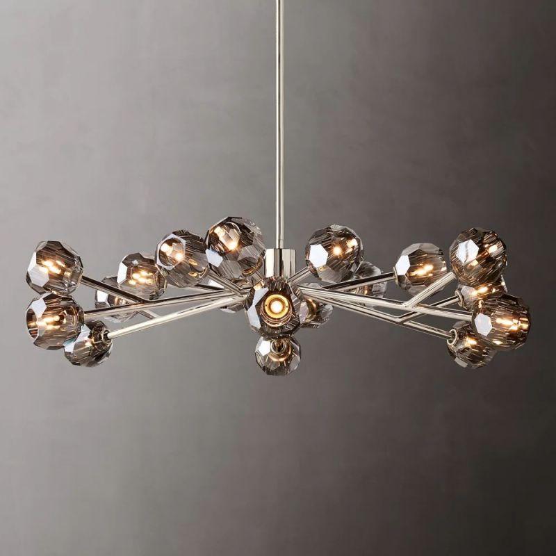 Boule Glass Round Chandelier 48" - King Lamps