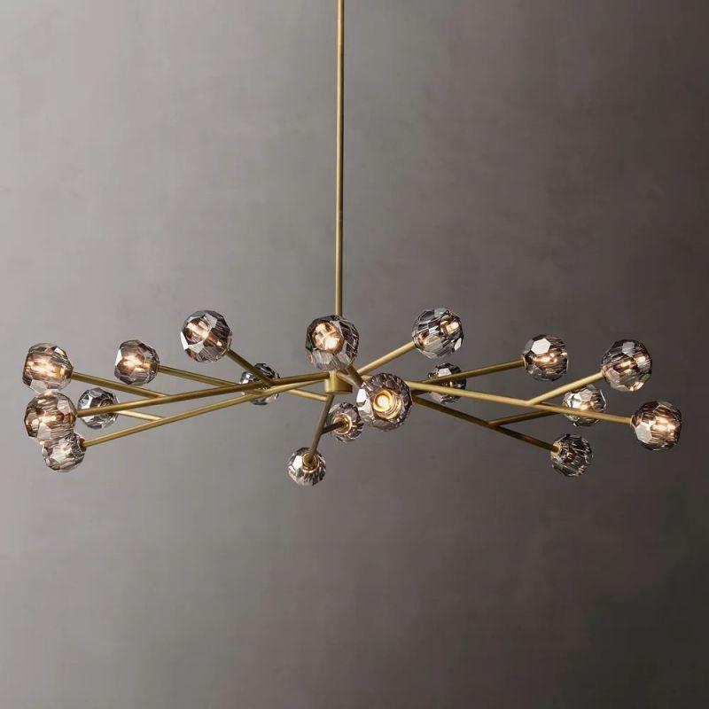 Boule Glass Round Chandelier 72" - King Lamps