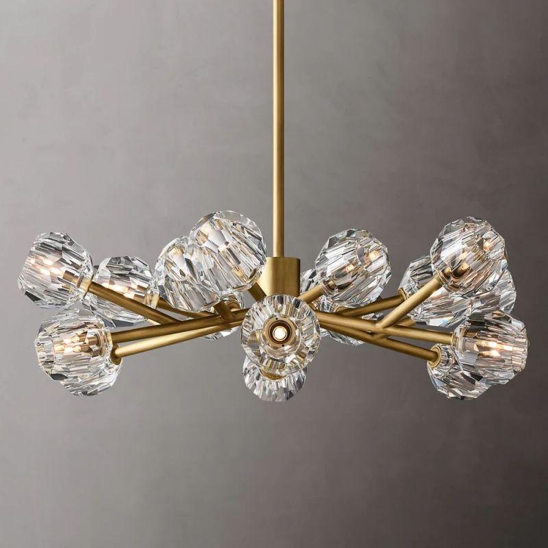 Boule Glass Round Chandelier 36" - King Lamps