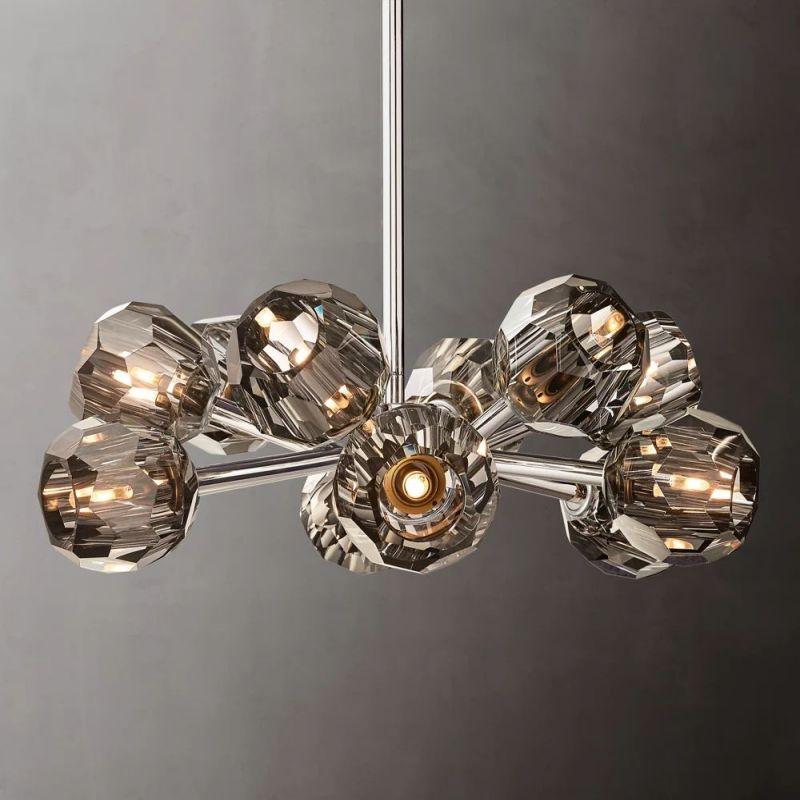 Boule Glass Round Chandelier 24" - King Lamps