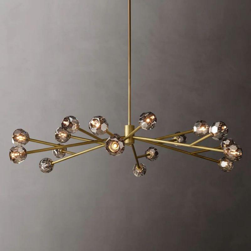 Boule Glass Round Chandelier 72" - King Lamps