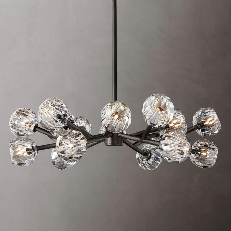 Boule Glass Round Chandelier 36" - King Lamps