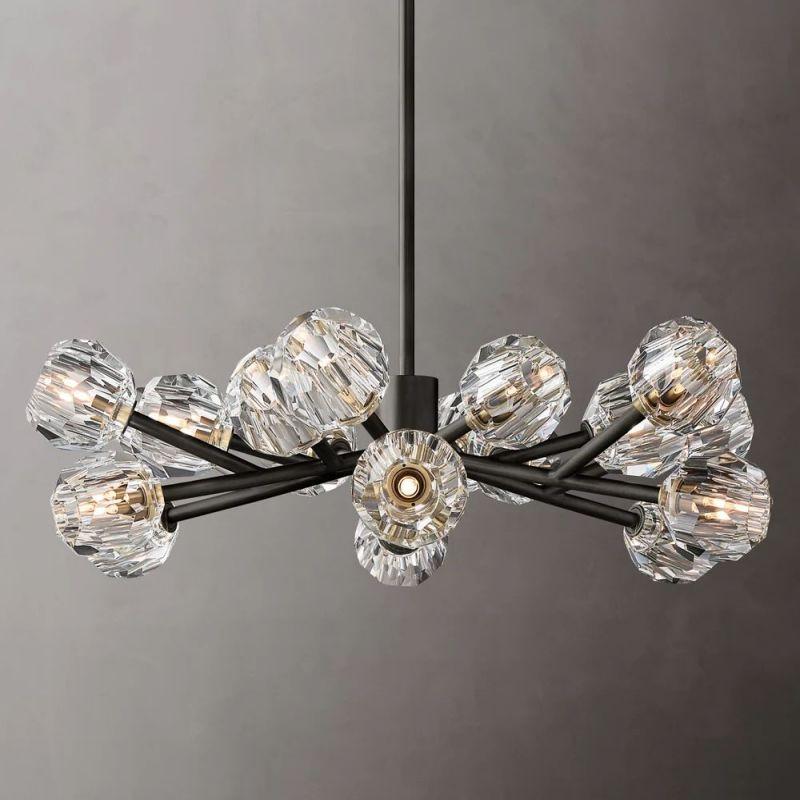 Boule Glass Round Chandelier 36" - King Lamps