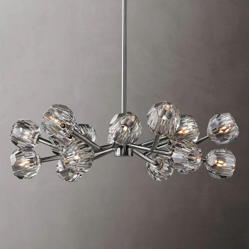 Boule Glass Round Chandelier 36" - King Lamps