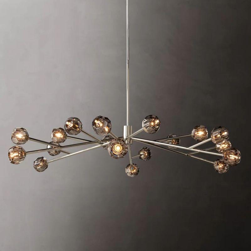 Boule Glass Round Chandelier 72" - King Lamps