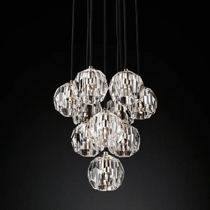 Boule Glass Round Cluster Chandelier 14" - King Lamps