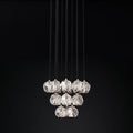 Boule Glass Round Cluster Chandelier 19