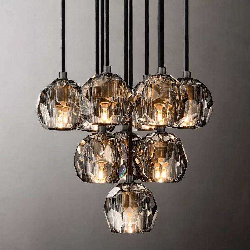 Boule Glass Round Cluster Chandelier 14" - King Lamps