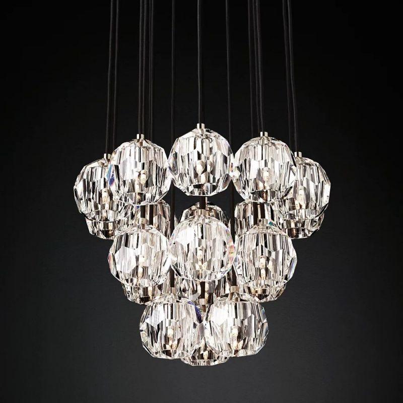 Boule Glass Round Cluster Chandelier 19" - King Lamps