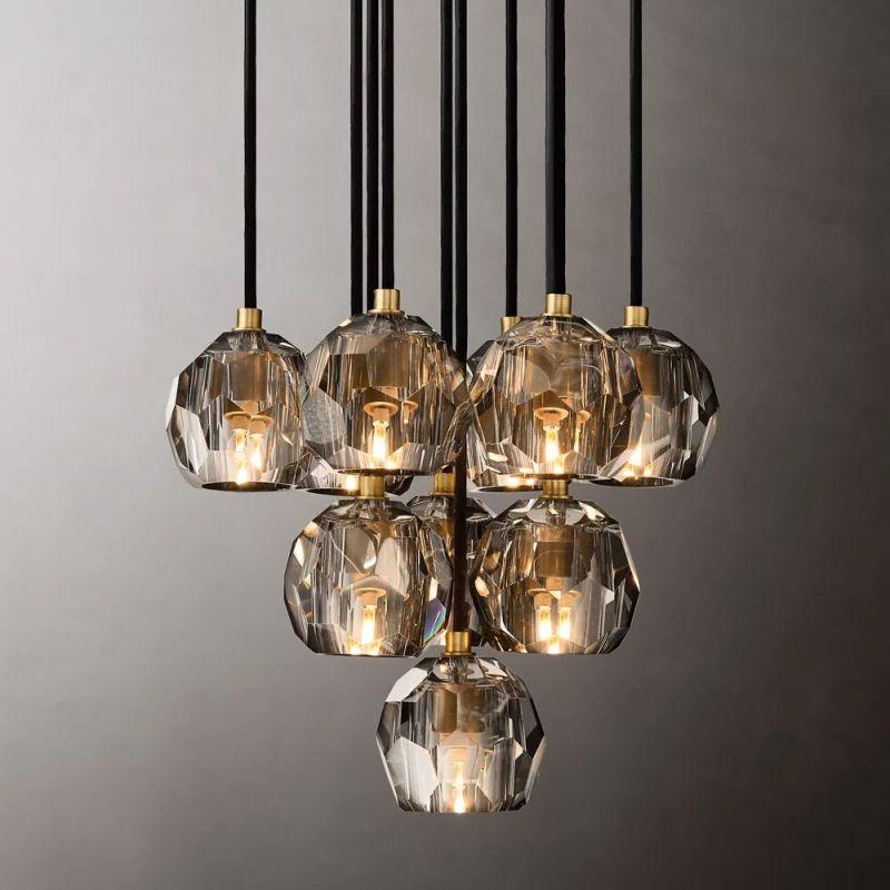 Boule Glass Round Cluster Chandelier 14" - King Lamps