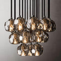Boule Glass Round Cluster Chandelier 19