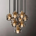 Boule Glass Round Cluster Chandelier 14