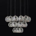 Boule Glass Round Cluster Chandelier 24