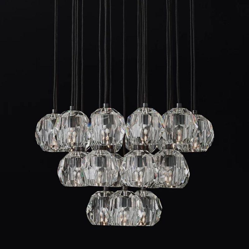 Boule Glass Round Cluster Chandelier 24" - King Lamps