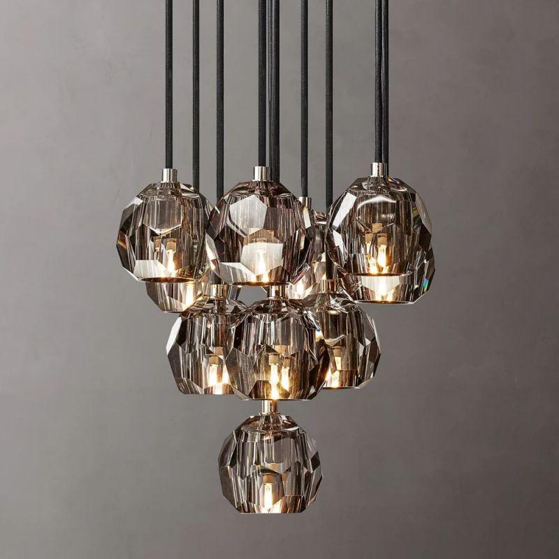 Boule Glass Round Cluster Chandelier 14" - King Lamps