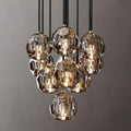 Boule Glass Round Cluster Chandelier 14