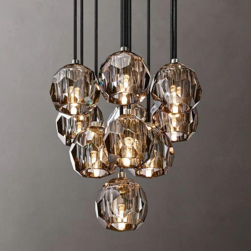 Boule Glass Round Cluster Chandelier 14" - King Lamps