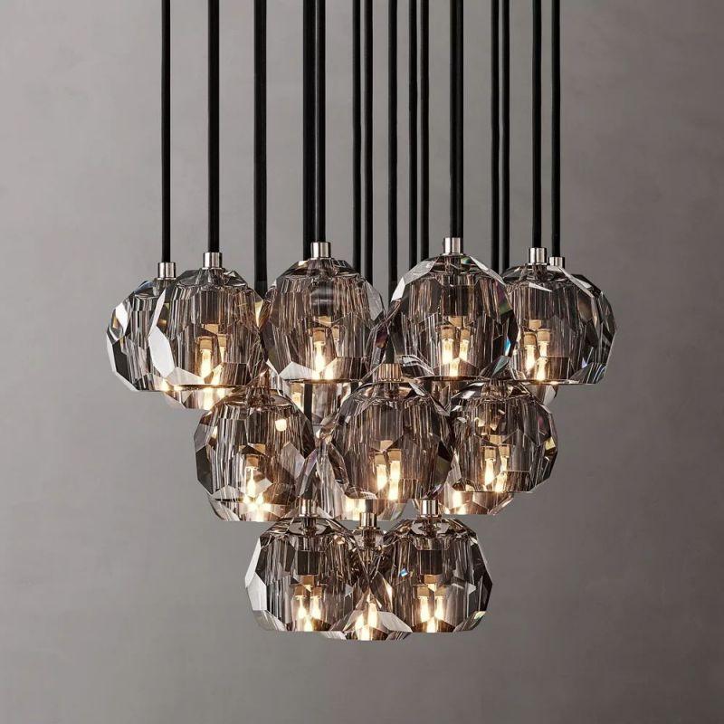 Boule Glass Round Cluster Chandelier 19" - King Lamps