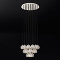 Boule Glass Round Cluster Chandelier 24