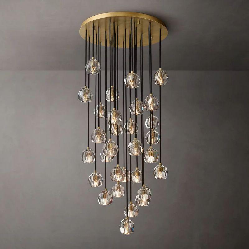 Boule Glass Round Cluster Chandelier 30" - King Lamps