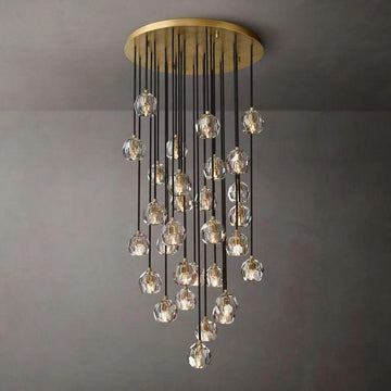 Boule Glass Round Cluster Chandelier 30" - King Lamps