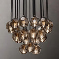Boule Glass Round Cluster Chandelier 24