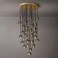 Boule Glass Round Cluster Chandelier 30