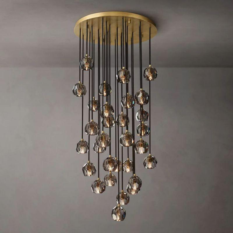 Boule Glass Round Cluster Chandelier 30" - King Lamps
