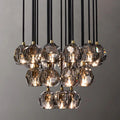Boule Glass Round Cluster Chandelier 24