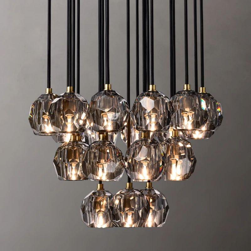Boule Glass Round Cluster Chandelier 24" - King Lamps
