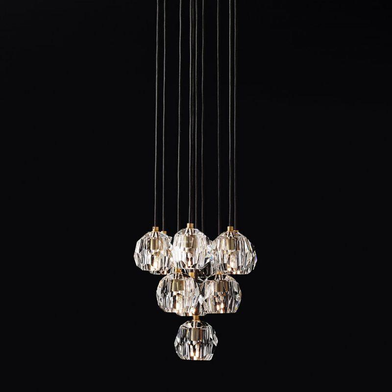 Boule Glass Round Cluster Chandelier 14" - King Lamps