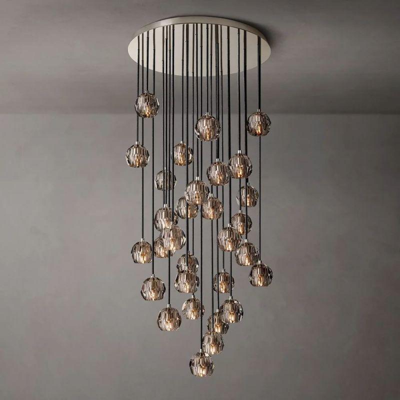 Boule Glass Round Cluster Chandelier 30" - King Lamps