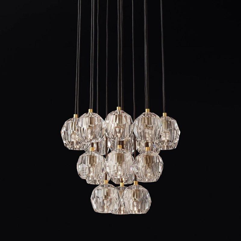 Boule Glass Round Cluster Chandelier 19" - King Lamps