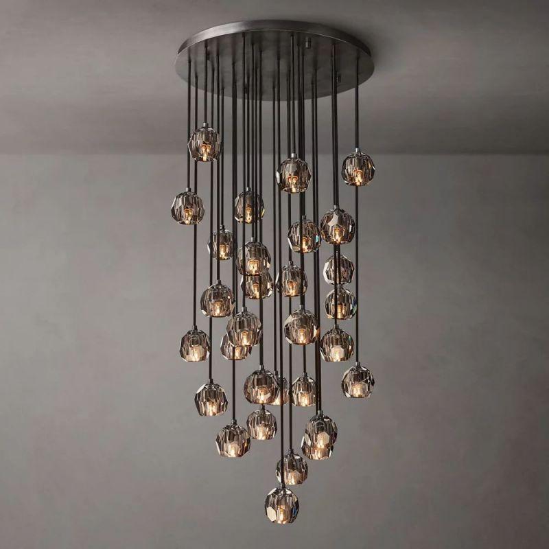 Boule Glass Round Cluster Chandelier 30" - King Lamps