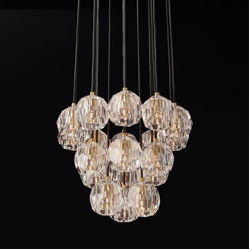 Boule Glass Round Cluster Chandelier 19" - King Lamps